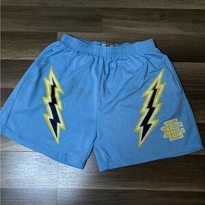 Eric Emmanuel Blue Lightning Bolt Men Shorts